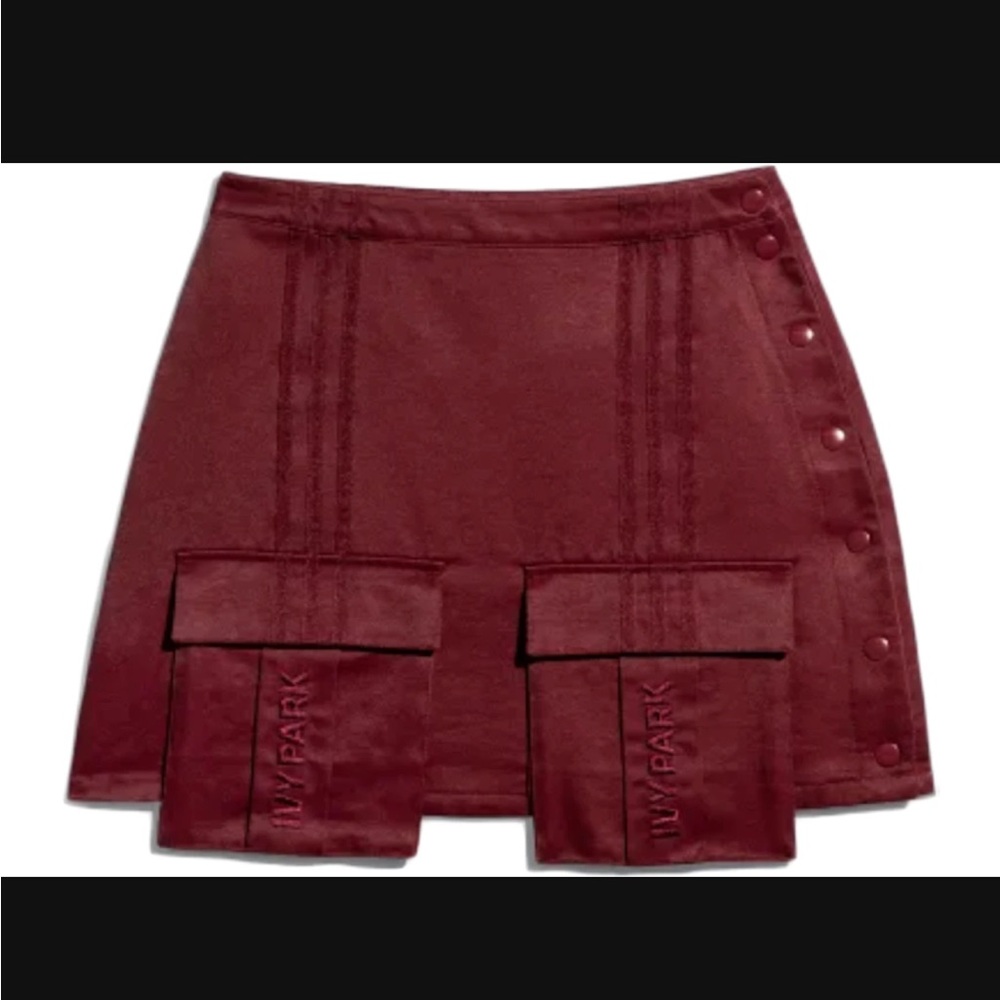 NWT* Ivy Park Women's Burgundy Mini Skirt